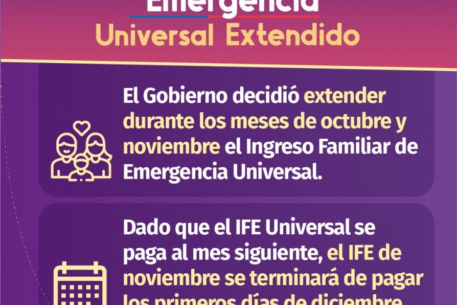 Presidente Piñera anuncia extensión del IFE Universal y nuevo subsidio al Trabajo