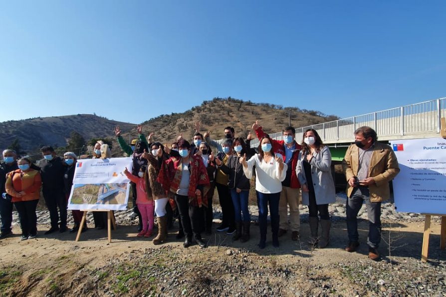 Autoridades inauguran Puente Cancha de Piedra en María Pinto