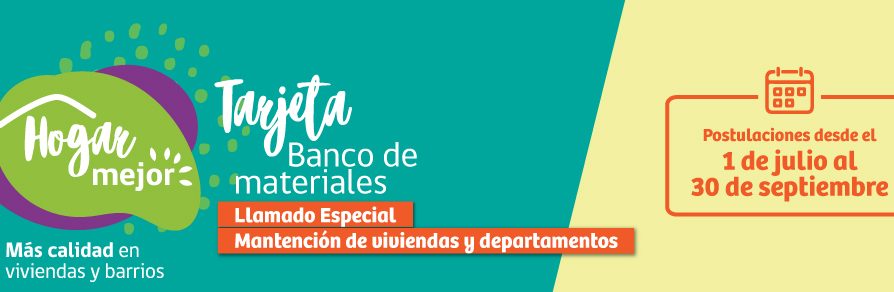 Hoy finaliza proceso de postulación a la Tarjeta Banco de Materiales del Minvu