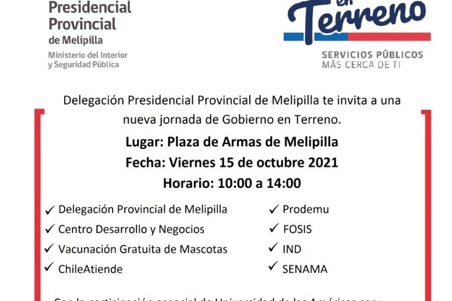 Con Feria de Emprendedoras mañana llega el Gobierno en Terreno a Melipilla