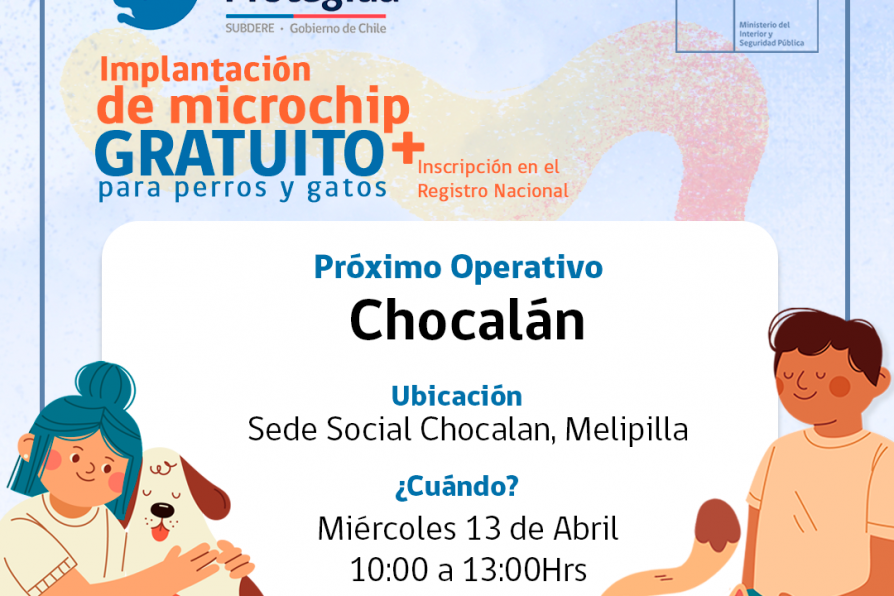 Programa de implantación gratuito de microchip para mascotas llega a Chocalán