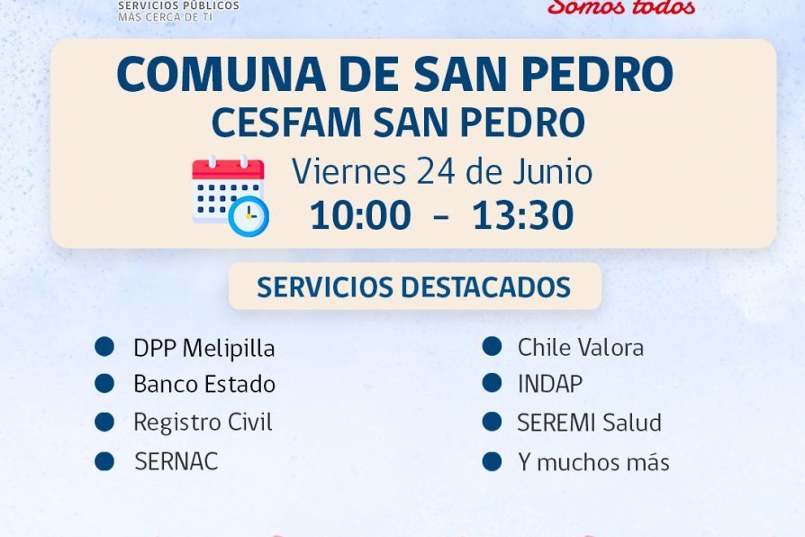 Nuevo Gobierno en Terreno llegará este viernes a San Pedro