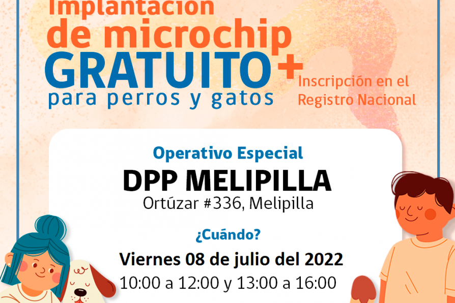 Delegación Provincial de Melipilla abrirá nuevamente sus puertas para un nuevo operativo gratuito de implantación de microchip para mascotas