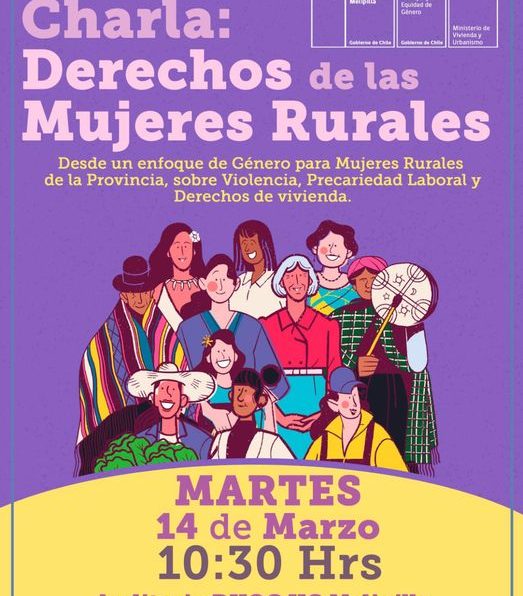 <strong>Este martes 14 de marzo se realizará la charla gratuita “Derechos desde un enfoque de Género para Mujeres Rurales de la Provincia”</strong>