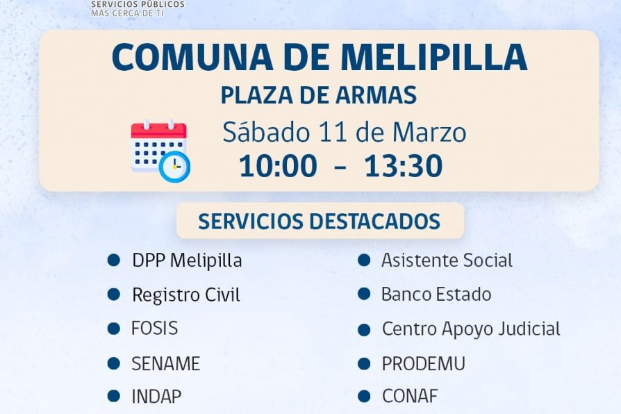 <strong>Programa Gobierno en Terreno vuelve este sábado a Plaza de Armas de Melipilla</strong>