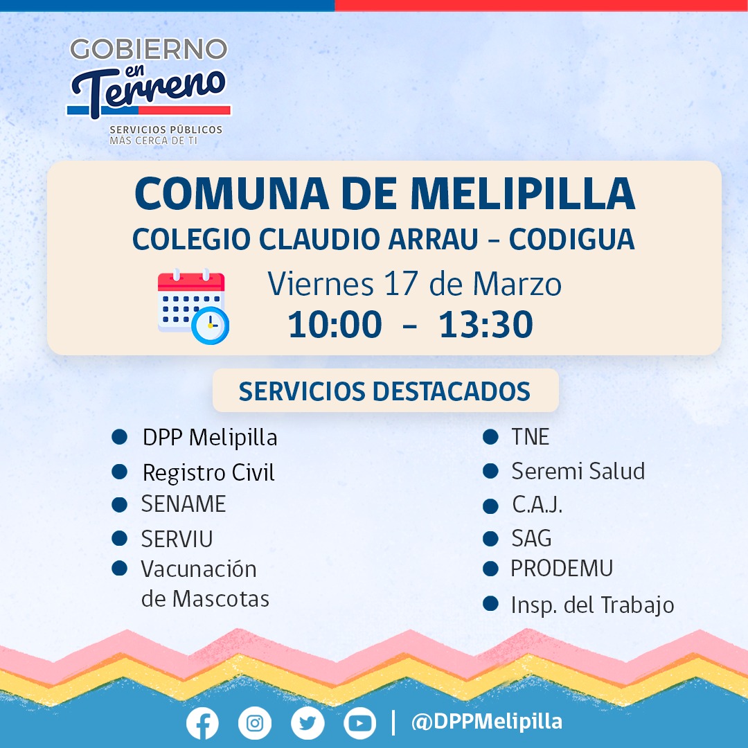 <strong>Gobierno en Terreno llega este viernes a Colegio Claudio Arrau de Codigua</strong>