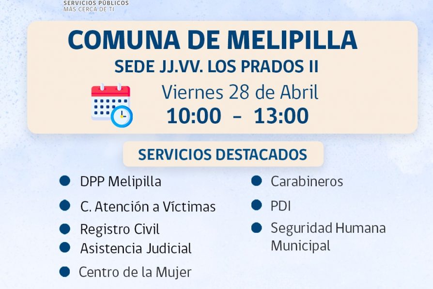 Invitan a participar de nuevo Gobierno en Terreno en Villa Los Prados de Melipilla