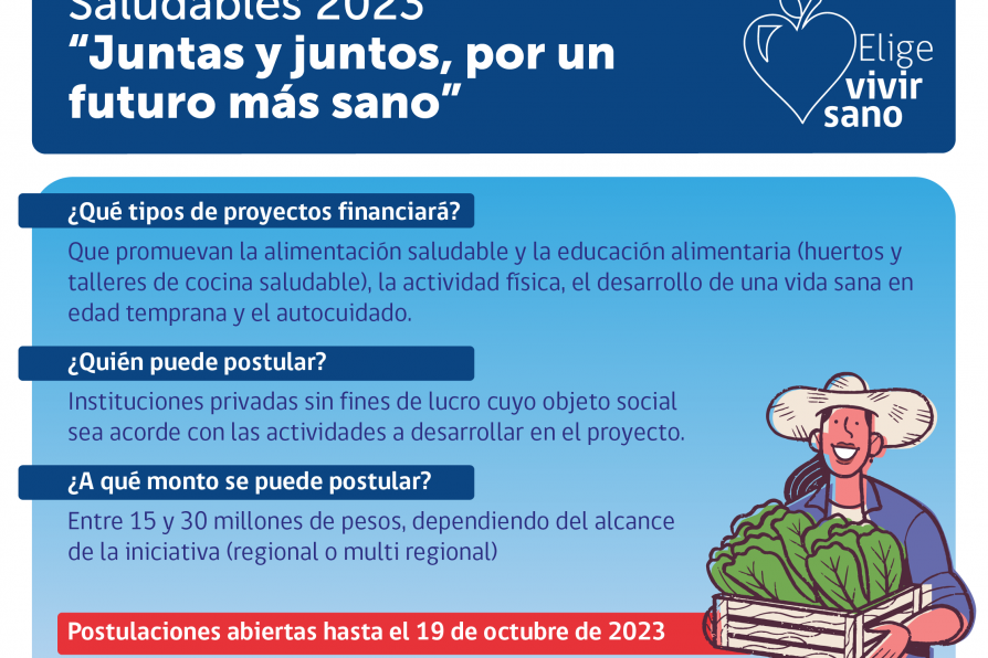 Invitan a postular al Fondo “Promoción de Entornos Saludables 2023” del Ministerio de Desarrollo Social y Familia