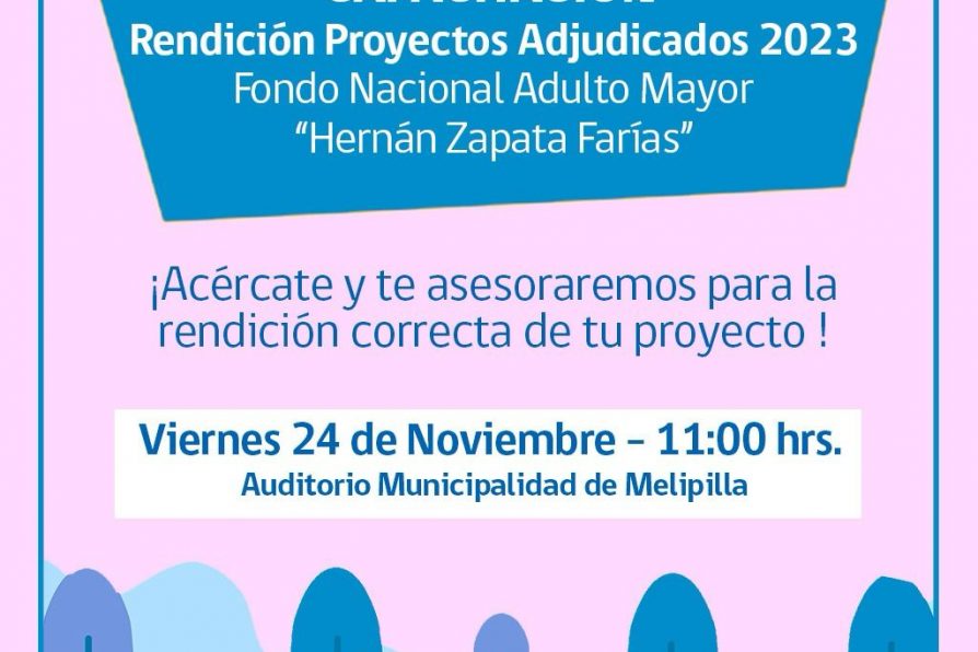 Convocan a capacitación para la rendición de proyectos SENAMA en Melipilla