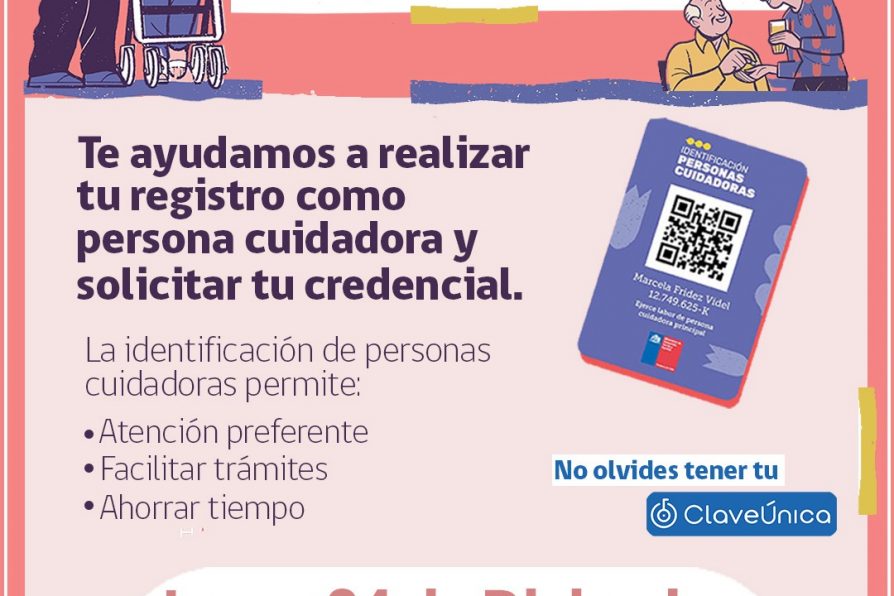 Este lunes 4 de diciembre se realizará operativo para apoyar el proceso de obtención de Credencial de Persona Cuidadora en Alhué