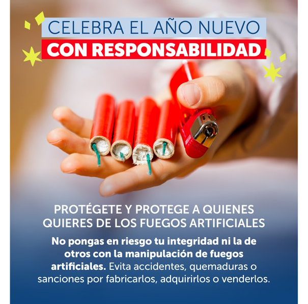 Hacen llamado a celebrar con responsabilidad fiestas de fin de año y no adquirir fuegos artificiales o globos de los deseos