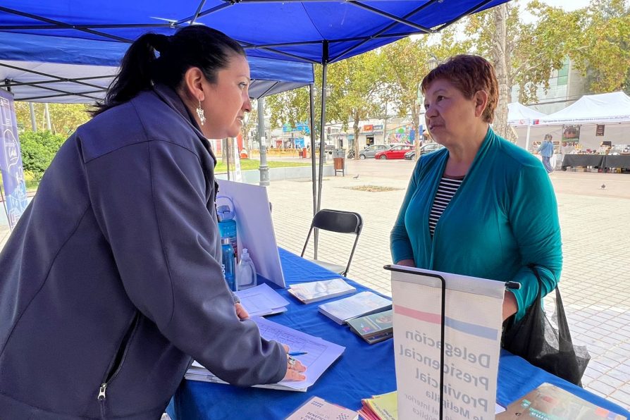 Servicios Públicos participaron de un nuevo Gobierno en Terreno en Plaza de Armas de Melipilla