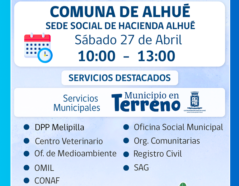 Delegación Provincial de Melipilla y Municipalidad de Alhué realizarán operativo de atención especial este sábado