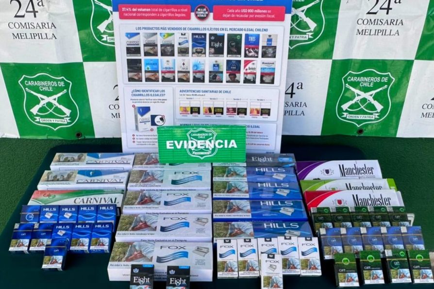 Un detenido y cerca de 200 cajetillas de cigarrillos incautados deja nuevo operativo a Feria del Domingo en Melipilla