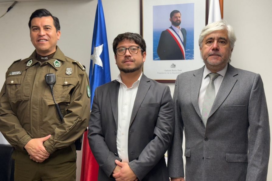 Delegado Provincial de Melipilla Bastián Alarcón se reúne con Seremi de Seguridad y Prefecto de la Prefectura Costa
