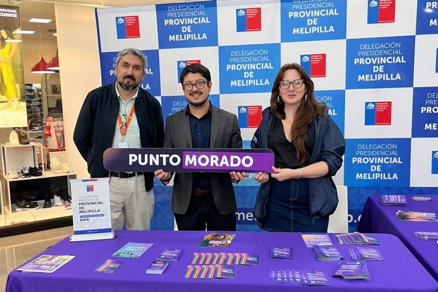Delegación Provincial de Melipilla impulsa Punto Morado para promover la prevención de la violencia contra la mujer